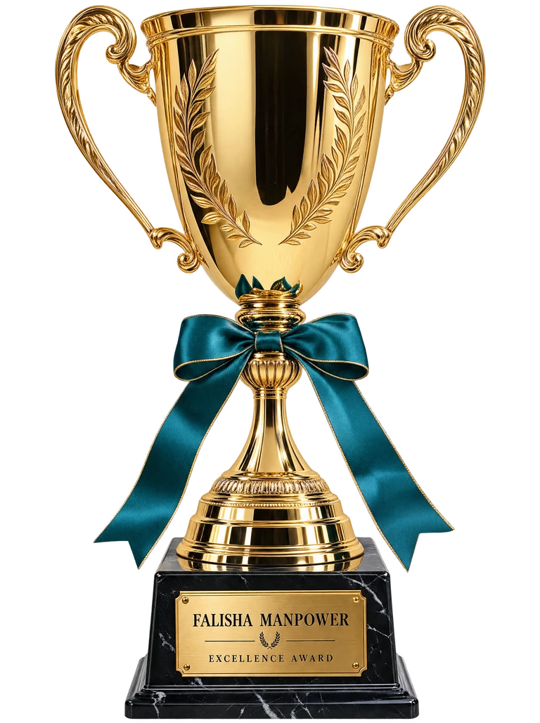 Falisha Manpower Excellence Award trophy