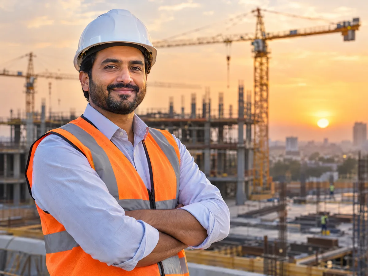 Falisha Manpower — a skilled Pakistani engineer at an overseas construction project
